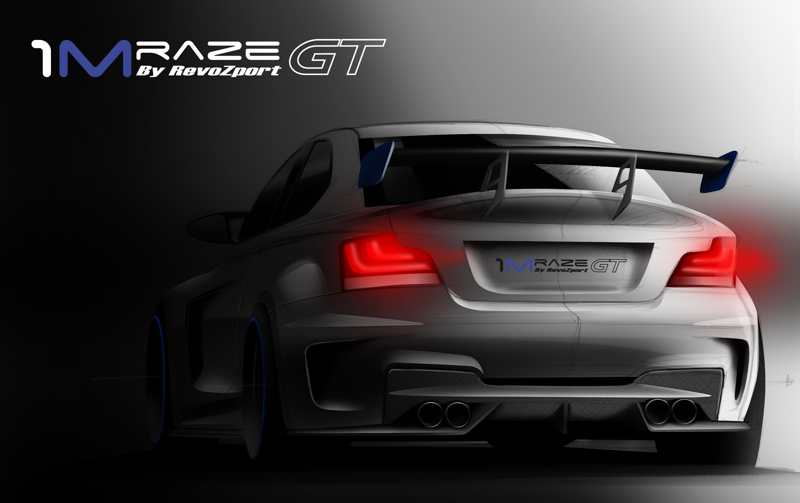 Teaser of BMW 1M Raze GT wide body kit