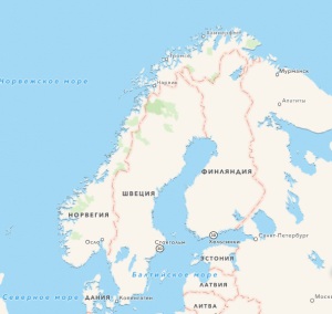 Скандинавские страны окружены морем.